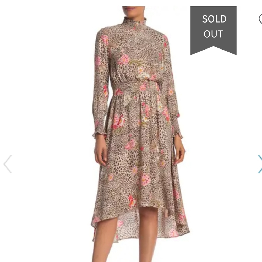Nanette lepore stevie floral midi dress size 10